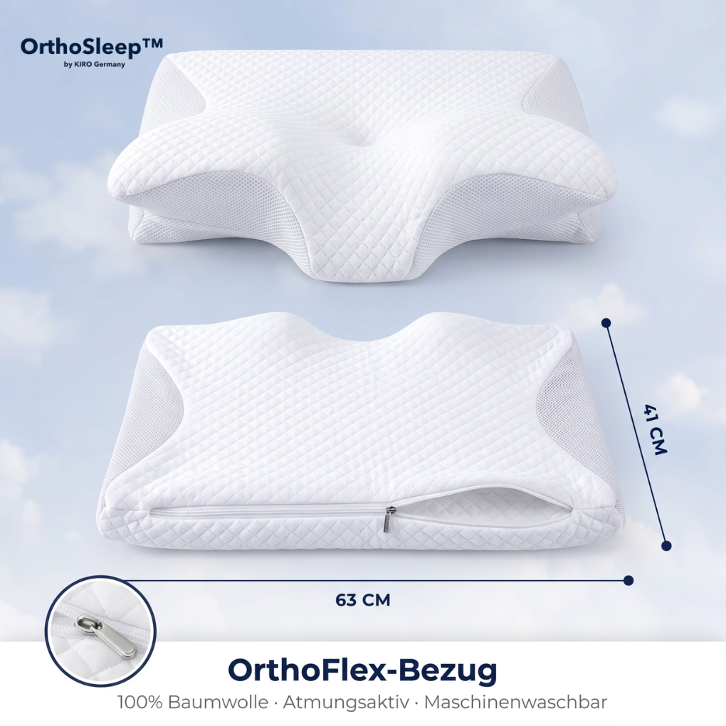 OrthoFlex-Bezug — 100% Baumwolle, atmungsaktiv