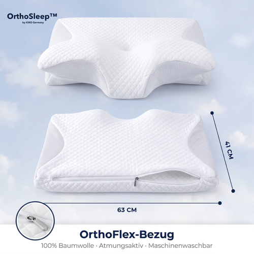 OrthoFlex-Bezug — 100% Baumwolle, atmungsaktiv