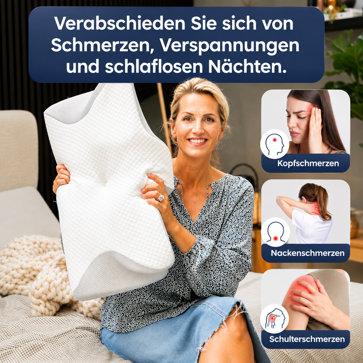 OrthoSleep™ – Ergonomisches Nackenkissen