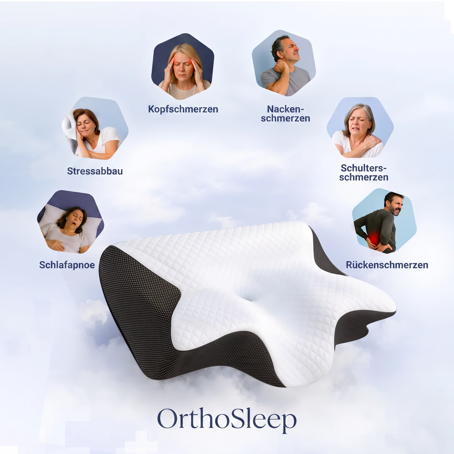 OrthoSleep™ – Ergonomisches Nackenkissen